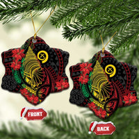 Vanuatu Meri Krismas Ceramic Ornament Conch Shell Tribal Art LT7 Snow Flake Art - Polynesian Pride