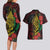 Vanuatu Meri Krismas Couples Matching Long Sleeve Bodycon Dress and Hawaiian Shirt Conch Shell Tribal Art