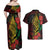 Vanuatu Meri Krismas Couples Matching Off Shoulder Maxi Dress and Hawaiian Shirt Conch Shell Tribal Art