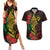 Vanuatu Meri Krismas Couples Matching Summer Maxi Dress and Hawaiian Shirt Conch Shell Tribal Art