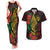 Vanuatu Meri Krismas Couples Matching Tank Maxi Dress and Hawaiian Shirt Conch Shell Tribal Art