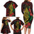 Vanuatu Meri Krismas Family Matching Long Sleeve Bodycon Dress and Hawaiian Shirt Conch Shell Tribal Art