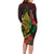 Vanuatu Meri Krismas Family Matching Long Sleeve Bodycon Dress and Hawaiian Shirt Conch Shell Tribal Art