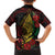 Vanuatu Meri Krismas Family Matching Off Shoulder Short Dress and Hawaiian Shirt Conch Shell Tribal Art