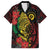 Vanuatu Meri Krismas Family Matching Off Shoulder Short Dress and Hawaiian Shirt Conch Shell Tribal Art