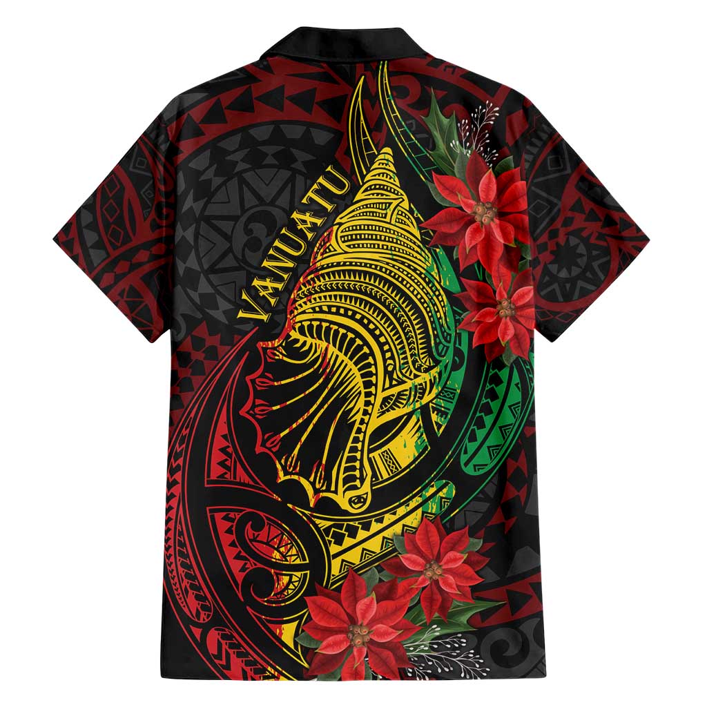 Vanuatu Meri Krismas Family Matching Short Sleeve Bodycon Dress and Hawaiian Shirt Conch Shell Tribal Art