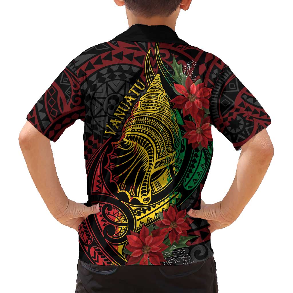 Vanuatu Meri Krismas Family Matching Summer Maxi Dress and Hawaiian Shirt Conch Shell Tribal Art