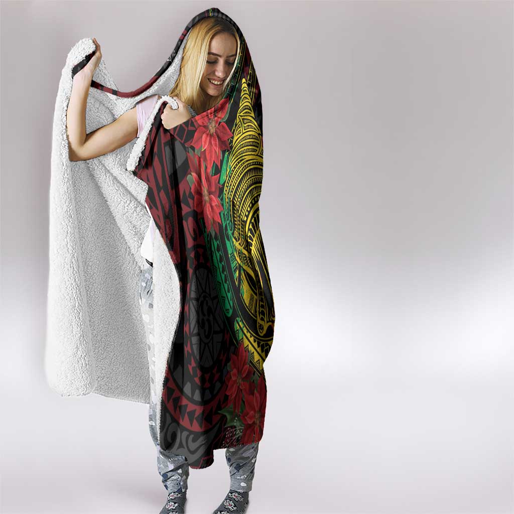 Vanuatu Meri Krismas Hooded Blanket Conch Shell Tribal Art LT7 - Polynesian Pride