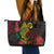 Vanuatu Meri Krismas Leather Tote Bag Conch Shell Tribal Art