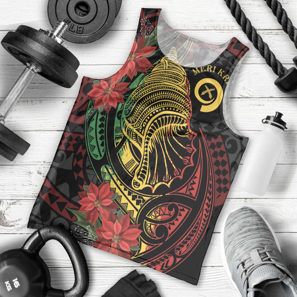 Vanuatu Meri Krismas Men Tank Top Conch Shell Tribal Art LT7 - Polynesian Pride