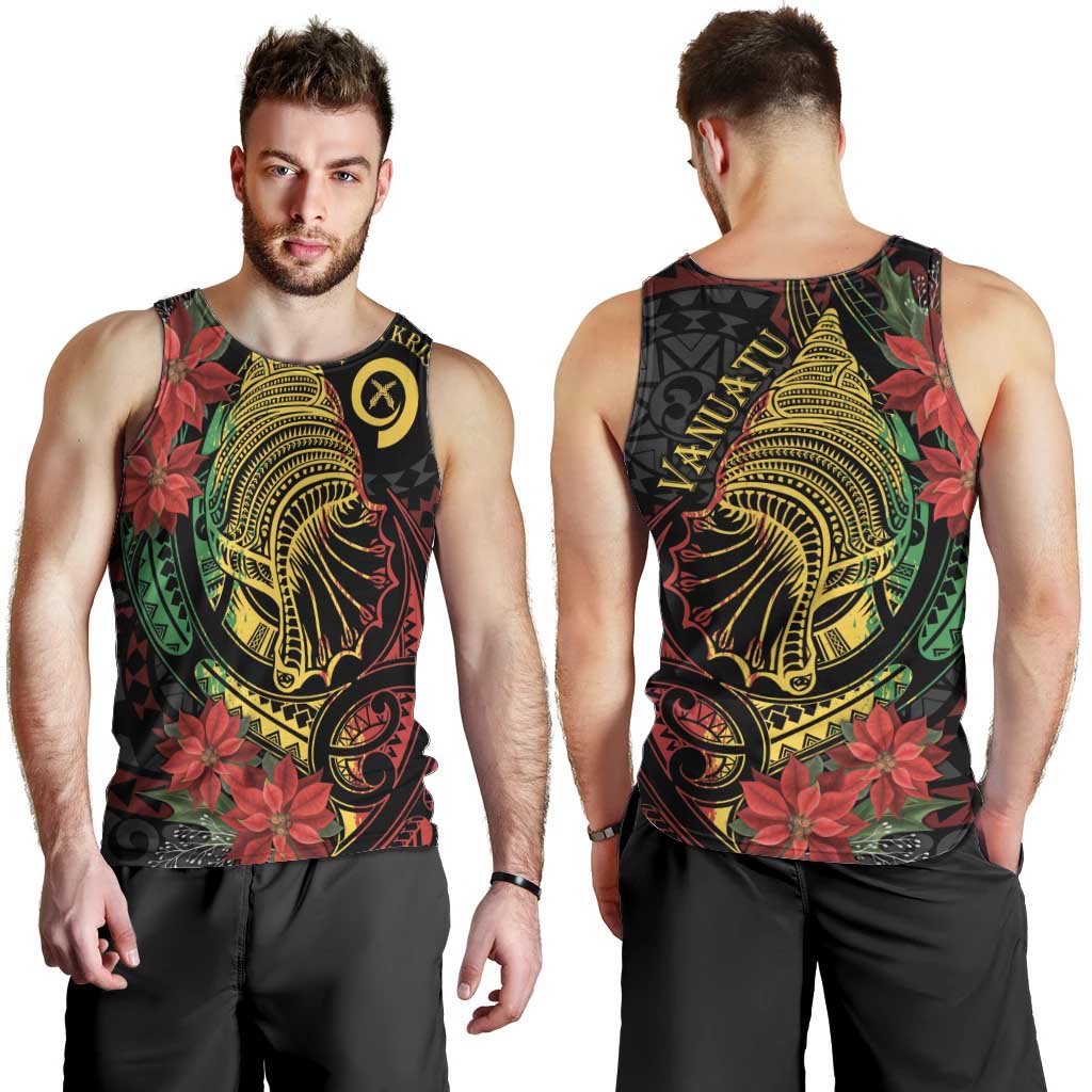 Vanuatu Meri Krismas Men Tank Top Conch Shell Tribal Art LT7 - Polynesian Pride