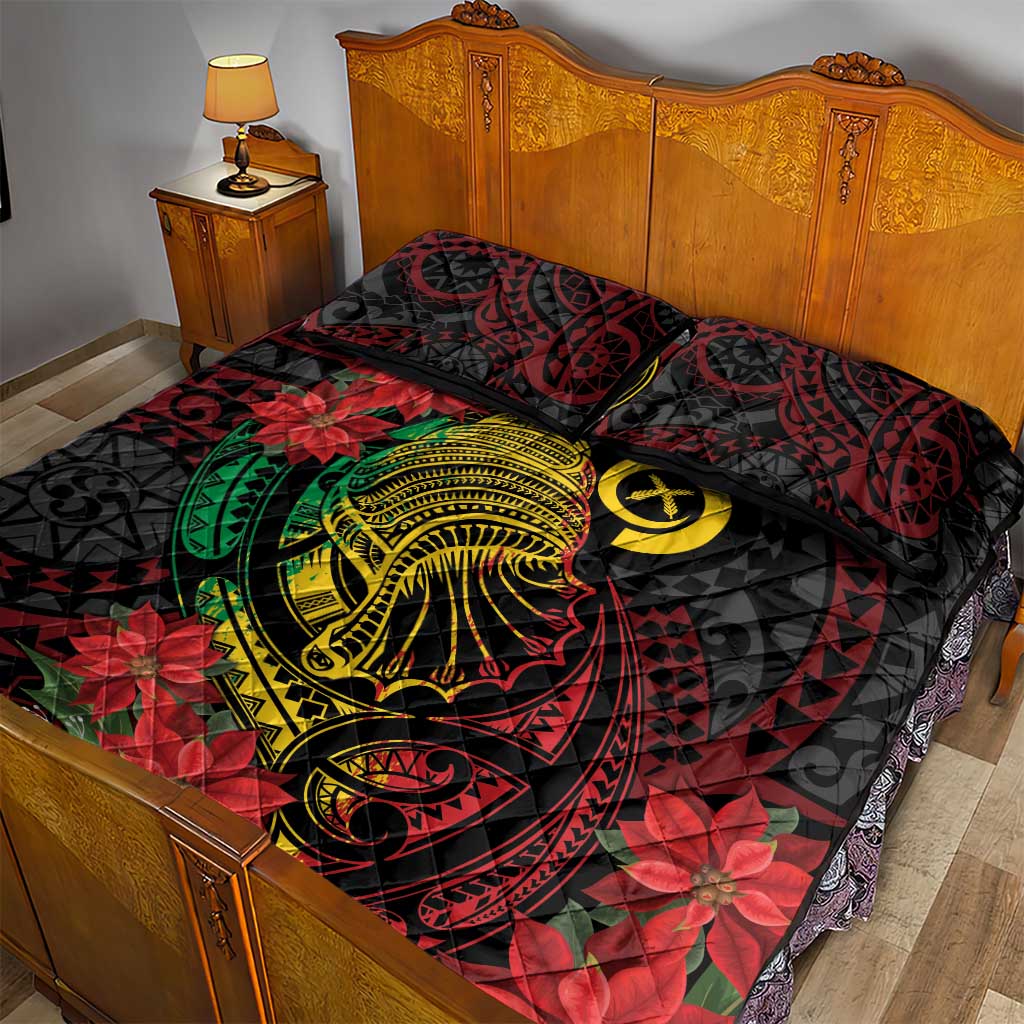 Vanuatu Meri Krismas Quilt Bed Set Conch Shell Tribal Art LT7 - Polynesian Pride