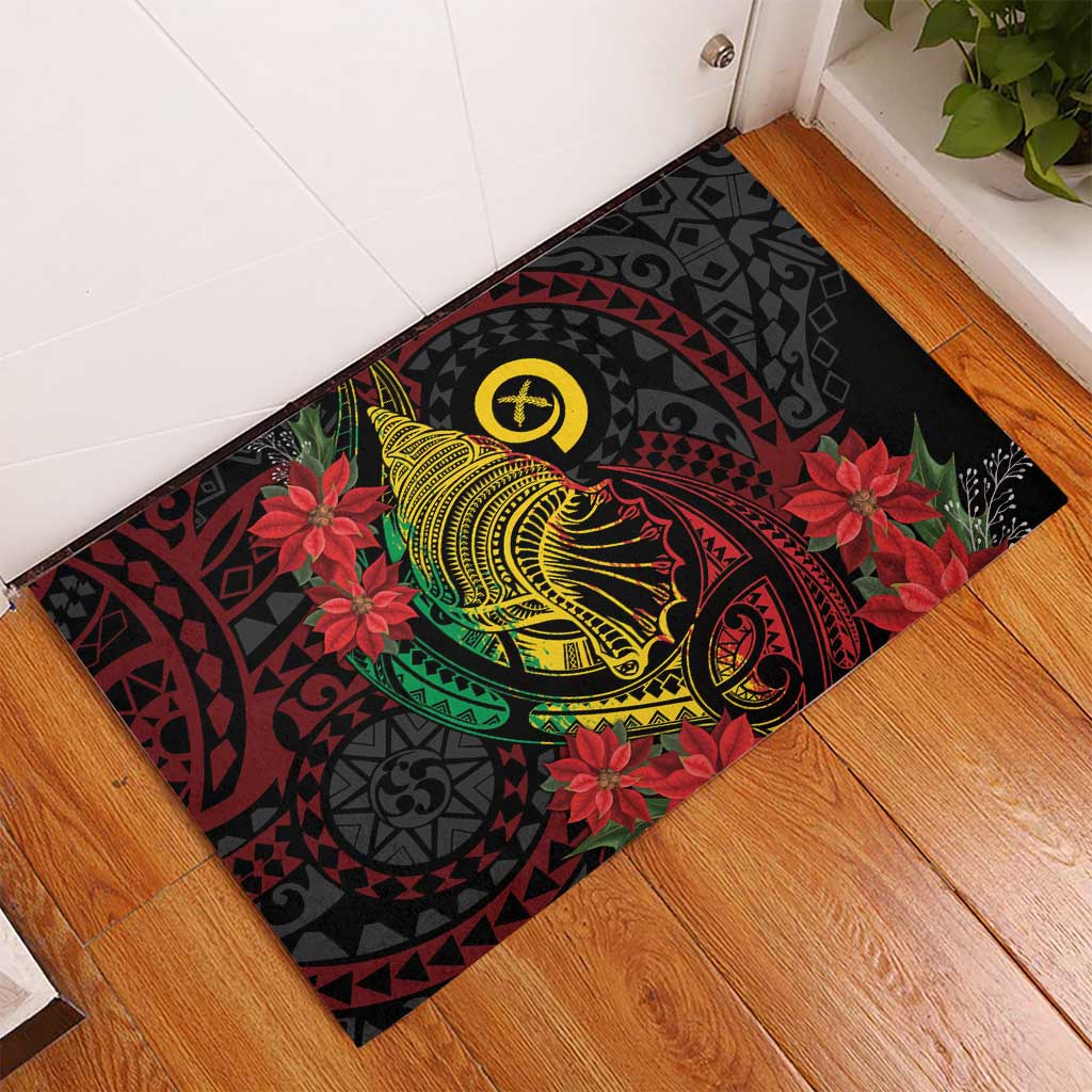 Vanuatu Meri Krismas Rubber Doormat Conch Shell Tribal Art LT7 - Polynesian Pride