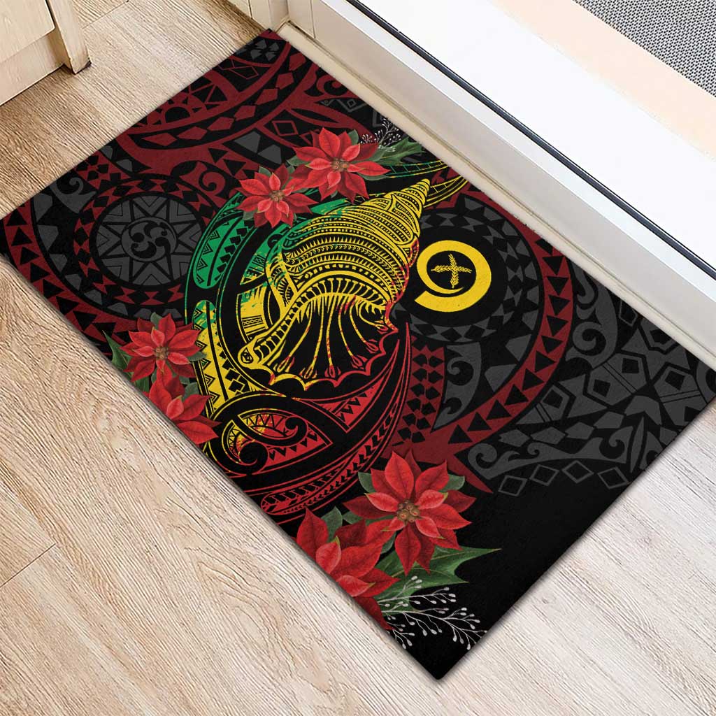 Vanuatu Meri Krismas Rubber Doormat Conch Shell Tribal Art LT7 - Polynesian Pride