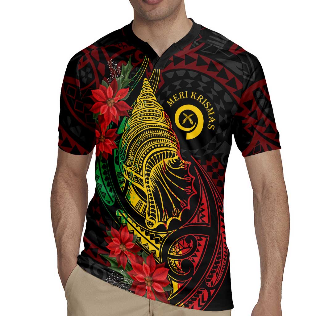 Vanuatu Meri Krismas Rugby Jersey Conch Shell Tribal Art LT7 - Polynesian Pride