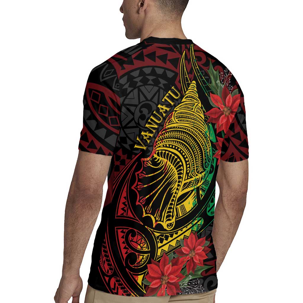 Vanuatu Meri Krismas Rugby Jersey Conch Shell Tribal Art LT7 - Polynesian Pride