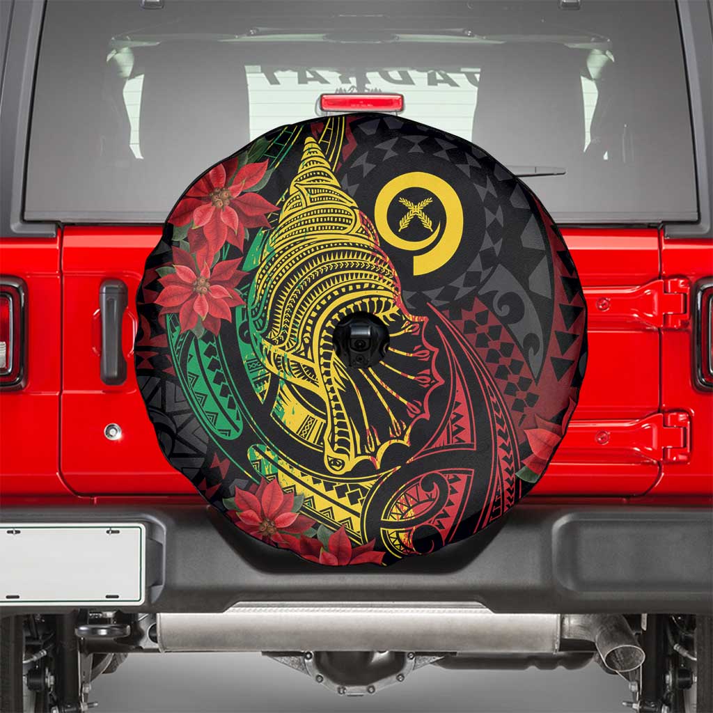 Vanuatu Meri Krismas Spare Tire Cover Conch Shell Tribal Art LT7 - Polynesian Pride