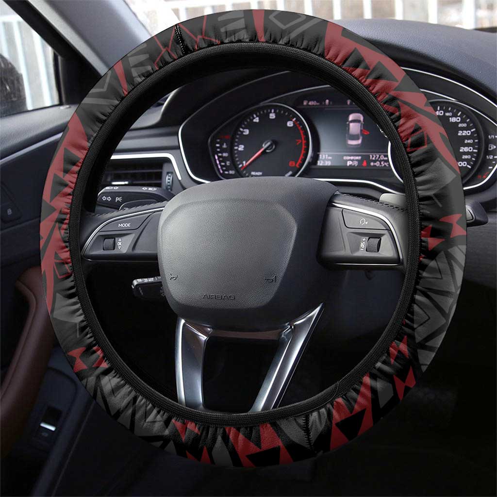 Vanuatu Meri Krismas Steering Wheel Cover Conch Shell Tribal Art LT7 - Polynesian Pride