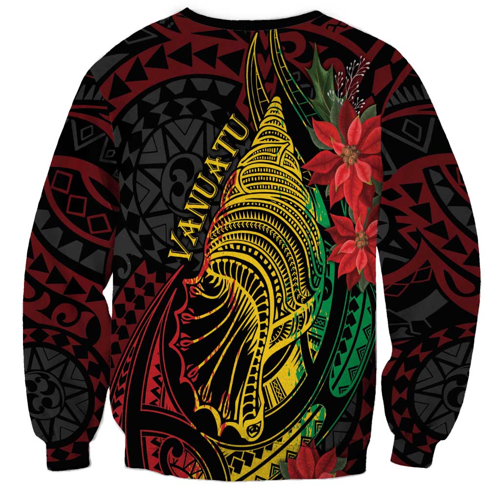 Vanuatu Meri Krismas Sweatshirt Conch Shell Tribal Art LT7 - Polynesian Pride