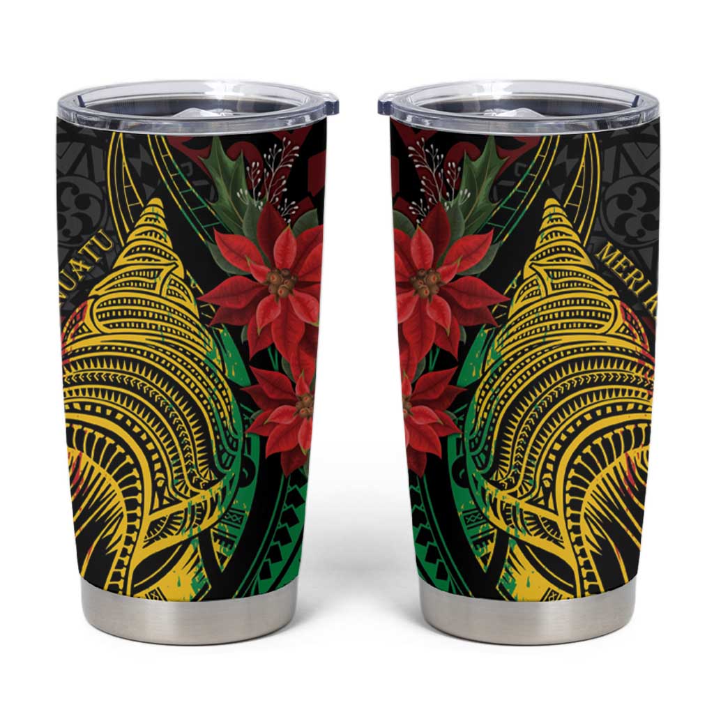 Vanuatu Meri Krismas Tumbler Cup Conch Shell Tribal Art LT7 Art - Polynesian Pride