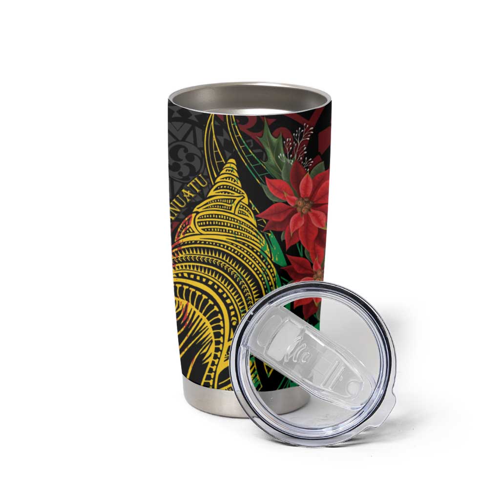 Vanuatu Meri Krismas Tumbler Cup Conch Shell Tribal Art LT7 - Polynesian Pride