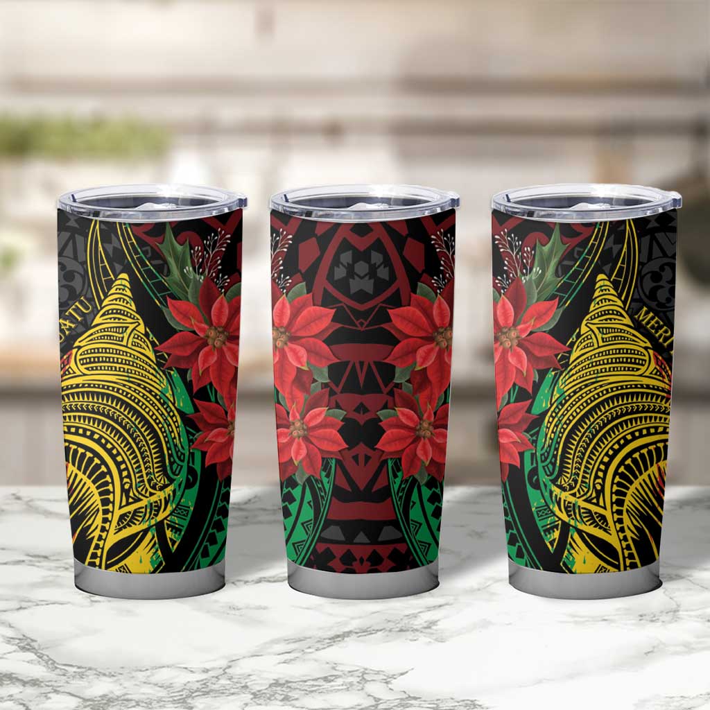 Vanuatu Meri Krismas Tumbler Cup Conch Shell Tribal Art LT7 - Polynesian Pride