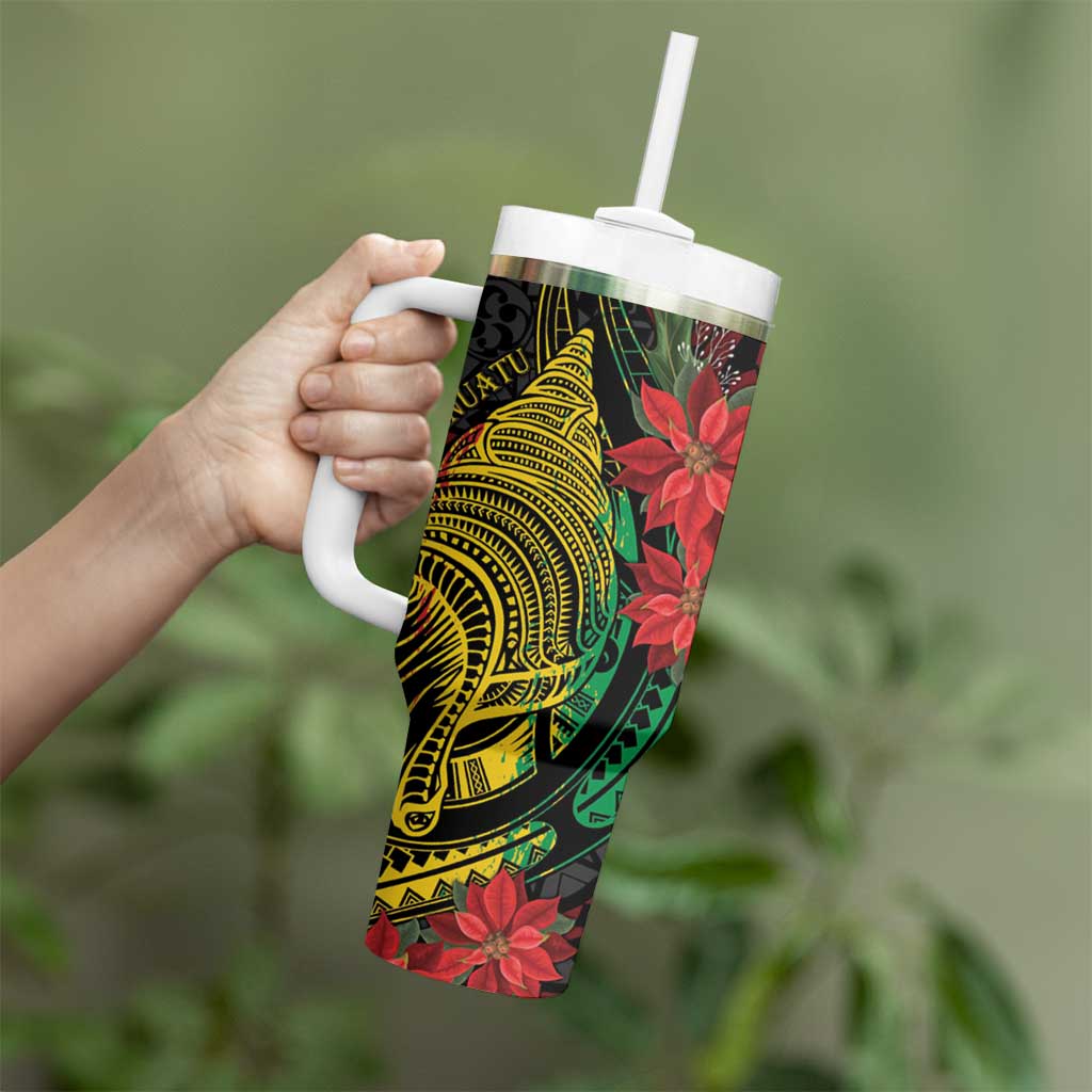 Vanuatu Meri Krismas Tumbler With Handle Conch Shell Tribal Art LT7 - Polynesian Pride
