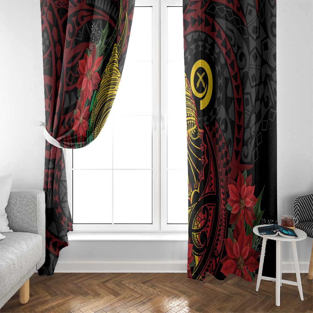 Vanuatu Meri Krismas Window Curtain Conch Shell Tribal Art LT7 - Polynesian Pride