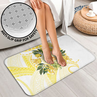 Samoa Moso'oi Flowers Tatau Bathroom Set Festive Golden White LT7 - Polynesian Pride