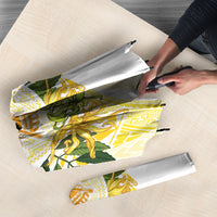 Samoa Moso'oi Flowers Tatau Umbrella Festive Golden White LT7 - Polynesian Pride