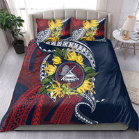 Samoa Moso'oi Flowers Tatau Bedding Set Festive National Color LT7 - Polynesian Pride