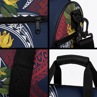Samoa Moso'oi Flowers Tatau Duffle Bag Festive National Color LT7 - Polynesian Pride