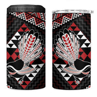 Taniko Aotearoa 4 in 1 Can Cooler Tumbler Poutama Mix Piwakawaka LT7 One Size: 16 oz Red - Polynesian Pride