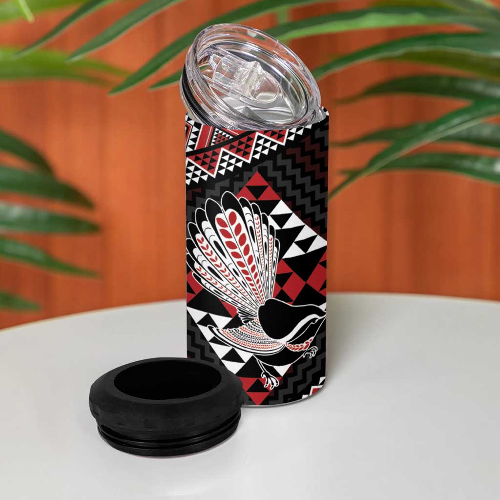 Taniko Aotearoa 4 in 1 Can Cooler Tumbler Poutama Mix Piwakawaka LT7 - Polynesian Pride