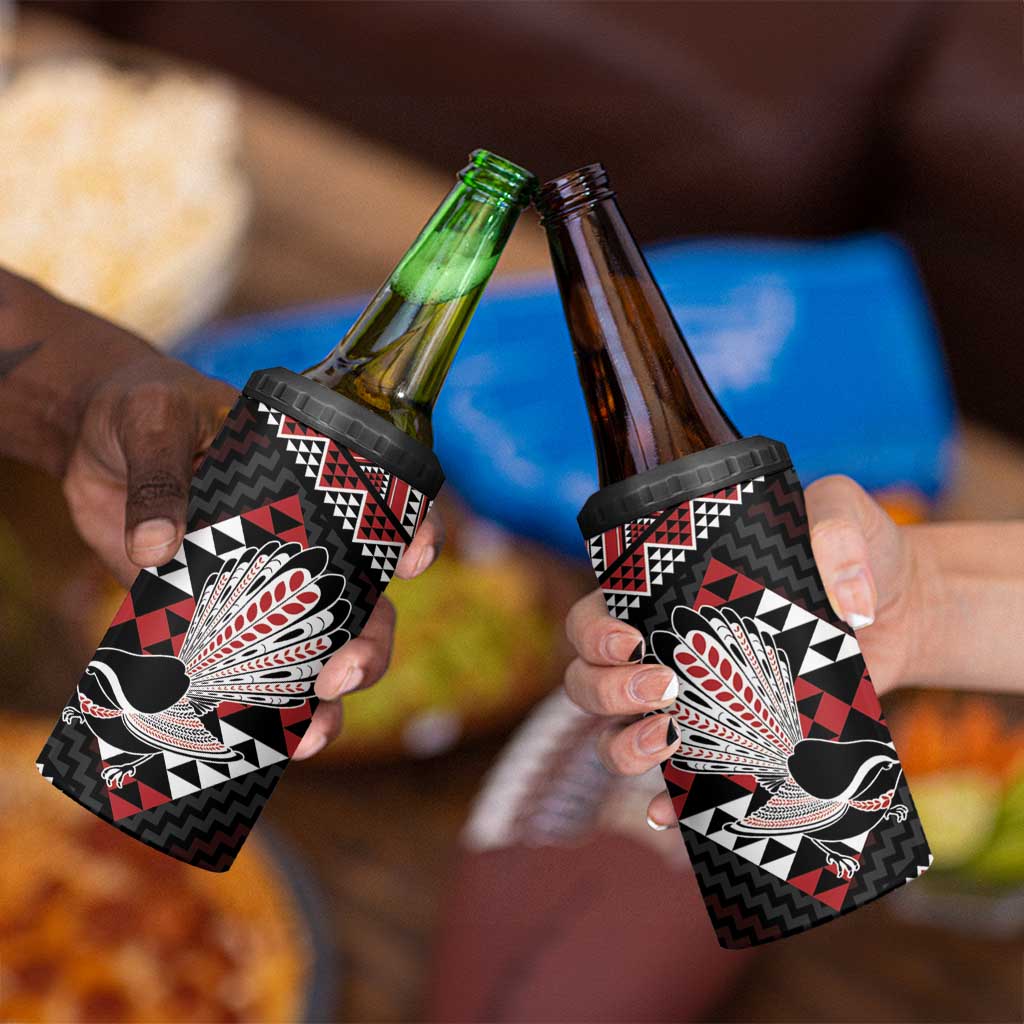 Taniko Aotearoa 4 in 1 Can Cooler Tumbler Poutama Mix Piwakawaka LT7 - Polynesian Pride