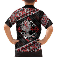 Taniko Aotearoa Kid Hawaiian Shirt Poutama Mix Piwakawaka