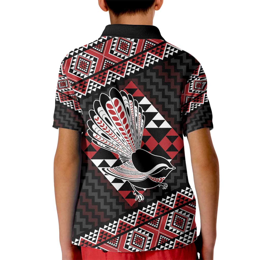 Taniko Aotearoa Kid Polo Shirt Poutama Mix Piwakawaka