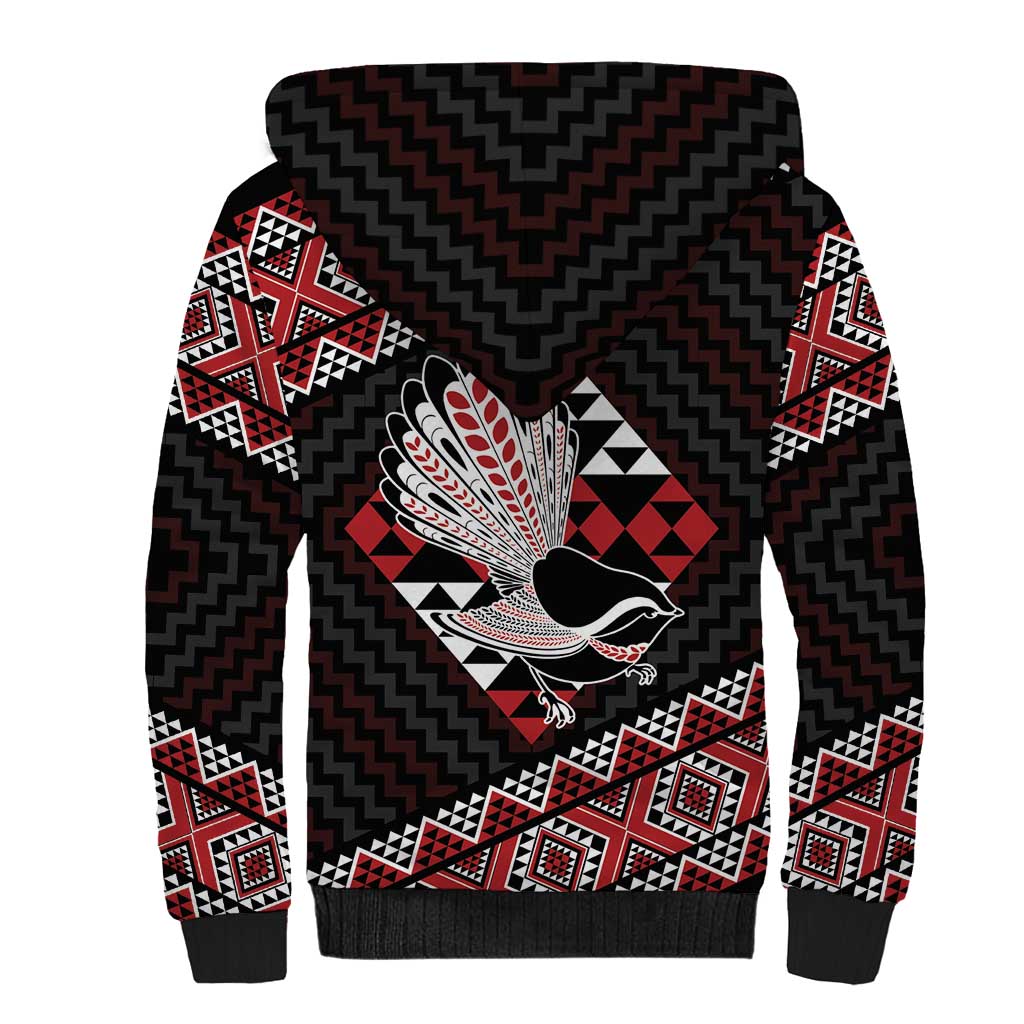 Taniko Aotearoa Sherpa Hoodie Poutama Mix Piwakawaka LT7 - Polynesian Pride