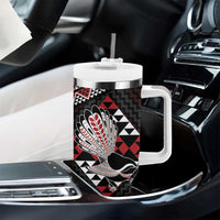 Taniko Aotearoa Tumbler With Handle Poutama Mix Piwakawaka LT7 - Polynesian Pride