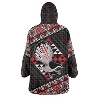 Taniko Aotearoa Wearable Blanket Hoodie Poutama Mix Piwakawaka LT7 - Polynesian Pride