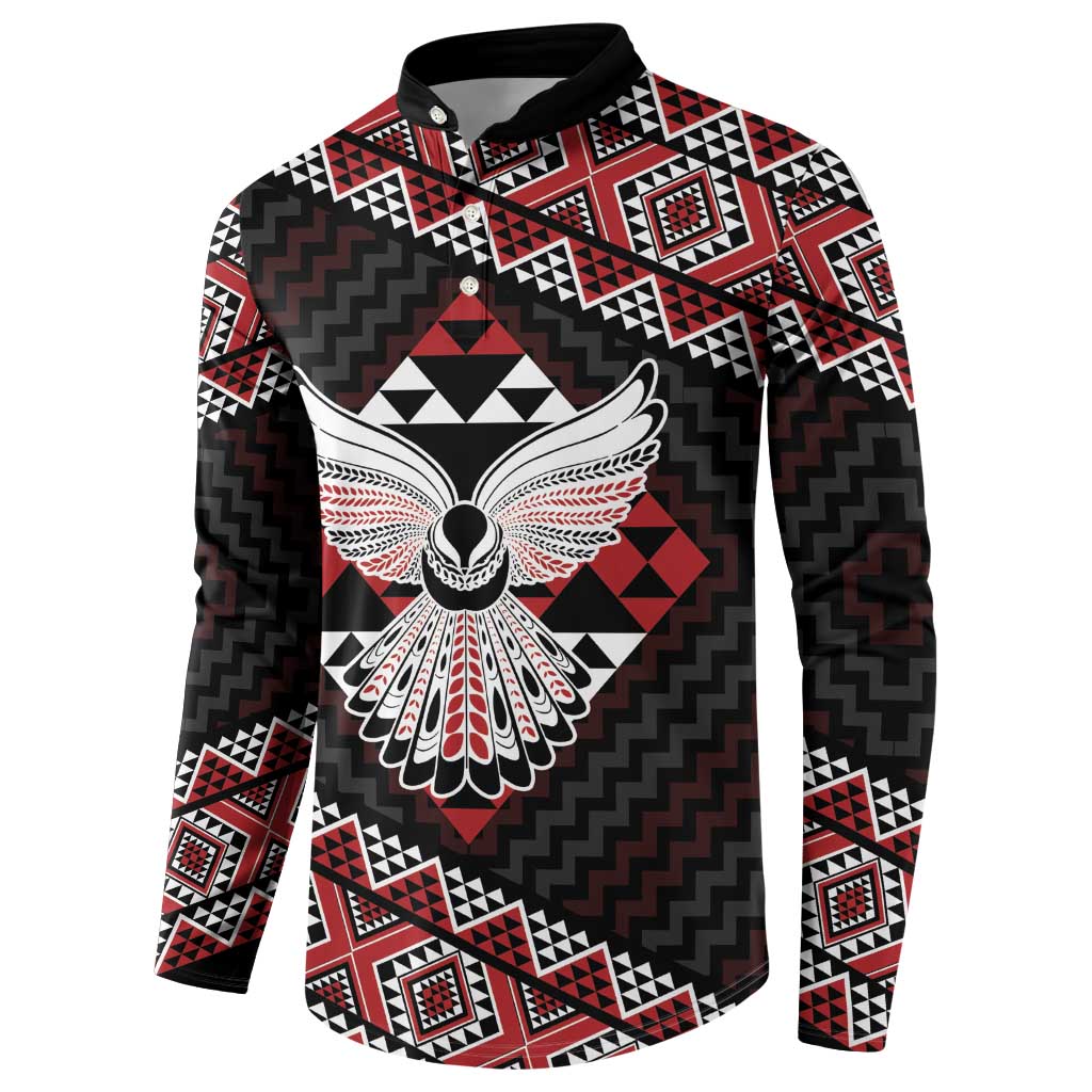 Taniko Aotearoa Button Sweatshirt Poutama Mix Piwakawaka - Ver02 LT7 - Polynesian Pride
