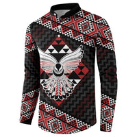 Taniko Aotearoa Button Sweatshirt Poutama Mix Piwakawaka - Ver02 LT7 - Polynesian Pride