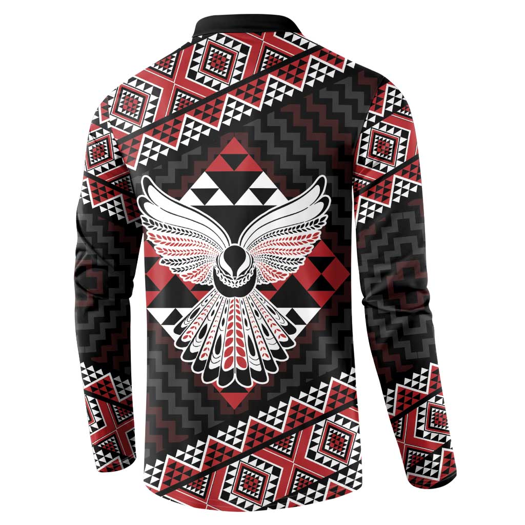Taniko Aotearoa Button Sweatshirt Poutama Mix Piwakawaka - Ver02 LT7 - Polynesian Pride
