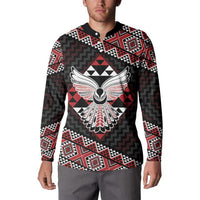 Taniko Aotearoa Button Sweatshirt Poutama Mix Piwakawaka - Ver02 LT7 - Polynesian Pride