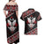 Taniko Aotearoa Couples Matching Off Shoulder Maxi Dress and Hawaiian Shirt Poutama Mix Piwakawaka - Ver02