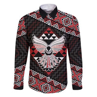 Taniko Aotearoa Family Matching Off Shoulder Short Dress and Hawaiian Shirt Poutama Mix Piwakawaka - Ver02