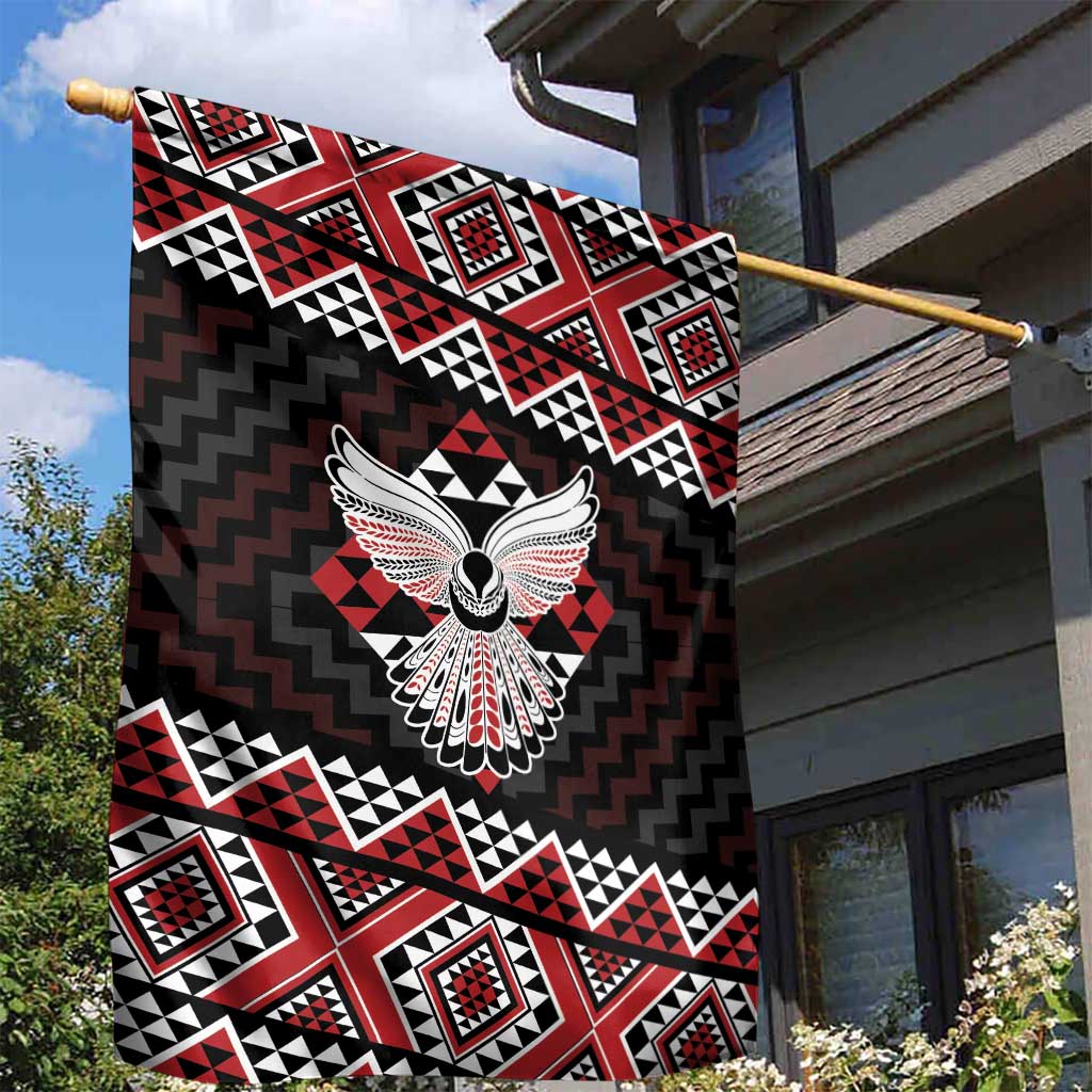 Taniko Aotearoa Garden Flag Poutama Mix Piwakawaka - Ver02 LT7 - Polynesian Pride