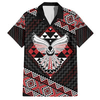 Taniko Aotearoa Hawaiian Shirt Poutama Mix Piwakawaka - Ver02 LT7 Red - Polynesian Pride