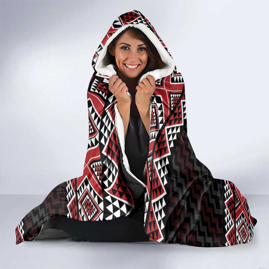 Taniko Aotearoa Hooded Blanket Poutama Mix Piwakawaka - Ver02 LT7 - Polynesian Pride