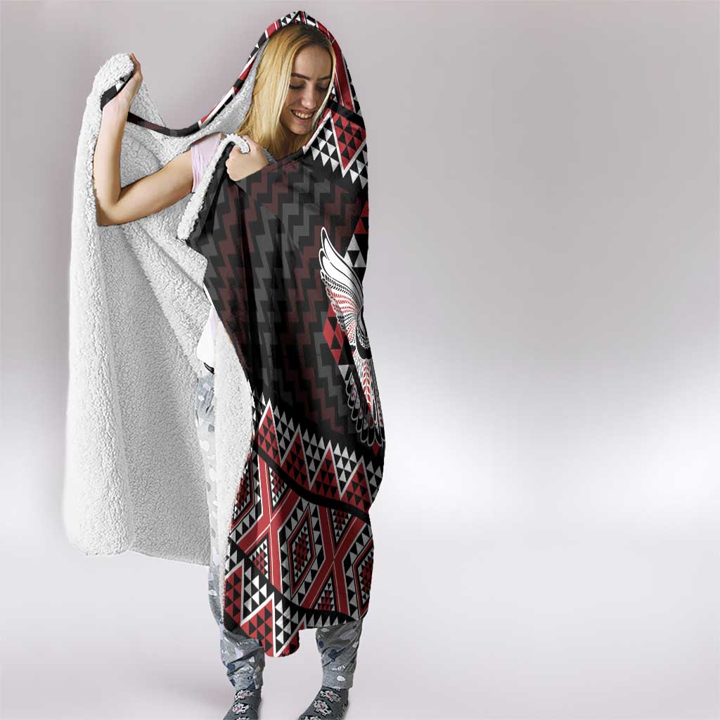 Taniko Aotearoa Hooded Blanket Poutama Mix Piwakawaka - Ver02 LT7 - Polynesian Pride